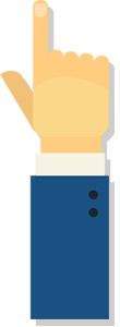 flat illustration hand smaller